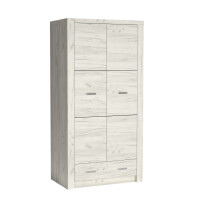 Szafa INDIANAPOLIS I1 dwudrzwiowa szerokość 96 cm Kraft biały