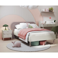 Łóżko ze stelażem HARMONY HR-09 powierzchnia 120 x 200 cm kaszmir/truflowy HR9KT