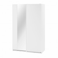 Szafa Przesuwna MAXI 2D z Lustrem Szerokość 150 cm Wysoka 235 cm Biały MX2BI