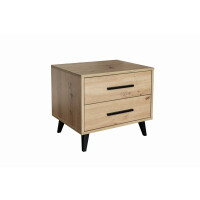 Szafka Nocna KOS Szerokość 54 cm Dąb Artisan 2-Szuflady Do Sypialni