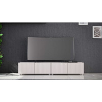 Szafki RTV Stojące KOLDER 2w1 KL-01-CAH Szerokość 200 cm Kaszmir Beż Ryflowany Front Do Salonu Cashmere