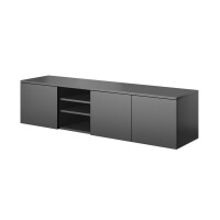 Szafka RTV ASGARD szerokość 150 cm 3 drzwiczki czarny