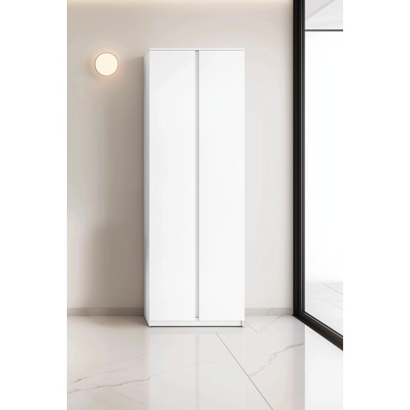 Szafa SIMPLY SM-01 Szerokość 69 cm Biała Dwudrzwiowa Otwierana Do Przedpokoju SM1BI1