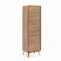 Witryna MAVERO Szerokość 60 cm Miedziana Stal Jednodrzwiowa Styl Loft