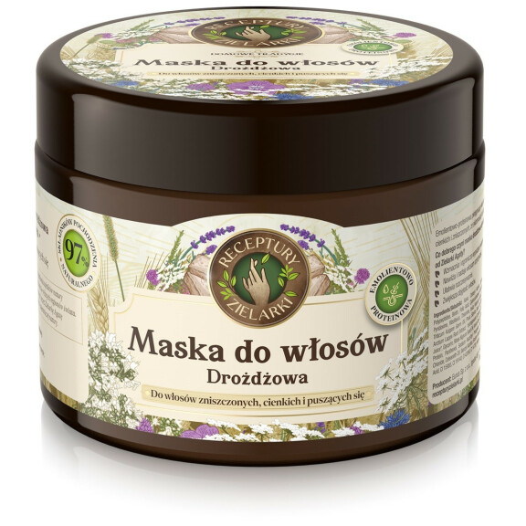 Receptury Zielarki Drożdżowa maska do włosów 300 ml