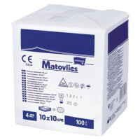 Matovlies Niejałowe kompresy z włókniny 100 szt. 10x10cm 4 40g