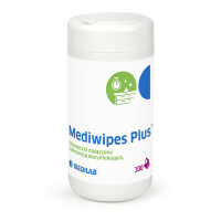Medilab Mediwipes Plus Alkoholowe chusteczki do dezynfekcji powierzchni 100 szt. Tuba
