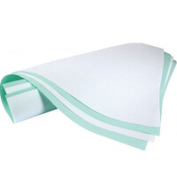 BOM Papier krepowany do sterylizacji pakowany naprzemiennie 30x30cm 2000 szt. Biało-zielony