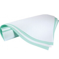 BOM Papier krepowany do sterylizacji pakowany naprzemiennie 100x100cm 250 szt. Biało-zielony