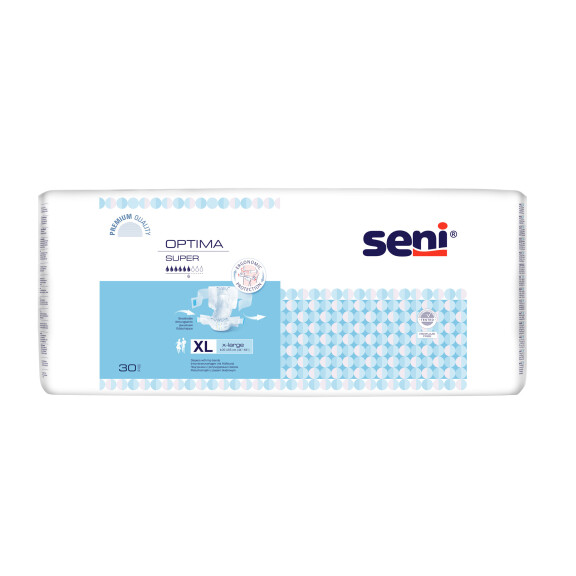 Pieluchomajtki z regulowanym pasem biodrowym Seni Optima Super XL 30 szt.