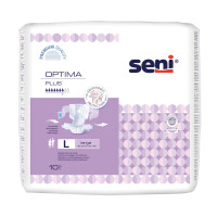 Pieluchomajtki z regulowanym pasem biodrowym Seni Optima Plus L 10 szt.