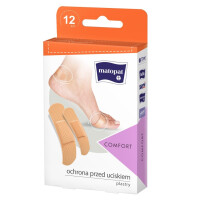 Matopat COMFORT Mix Plastry z opatrunkiem o miękkim podłożu MIX 12 szt.