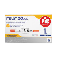 PiC Solution Insumed Strzykawki insulinowe z igłą 30 szt. 1 ml 30G 0.3x12.7mm U-100