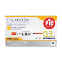 PiC Solution Insumed Strzykawki insulinowe z igłą 30 szt. 0.3 ml 31G 0.25x8mm U-100