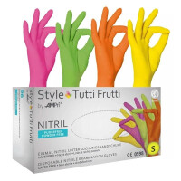 Ampri Style Tutti Frutti Rękawiczki jednorazowe nitrylowe kolorowe 96 szt. L 96 szt. Mix
