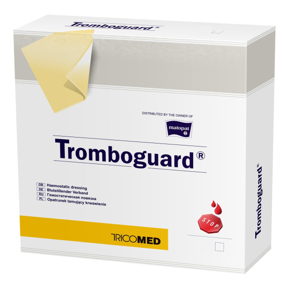 Opatrunek hemostatyczny do tamowania krwawienia Tricomed Tromboguard 40x40cm 1 szt.