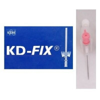 KDM Kaniula dożylna Wenflon KD-Fix G20 - 1.1x32mm 50 szt. Różowy