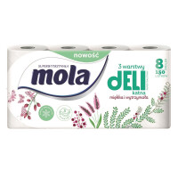 Mola Delikatna Papier toaletowy biały 8 szt.