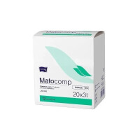 20x Matocomp Kompresy z gazy jałowe - indywidualne pakowanie 3 sztuki (8, 17N, 9x9cm)