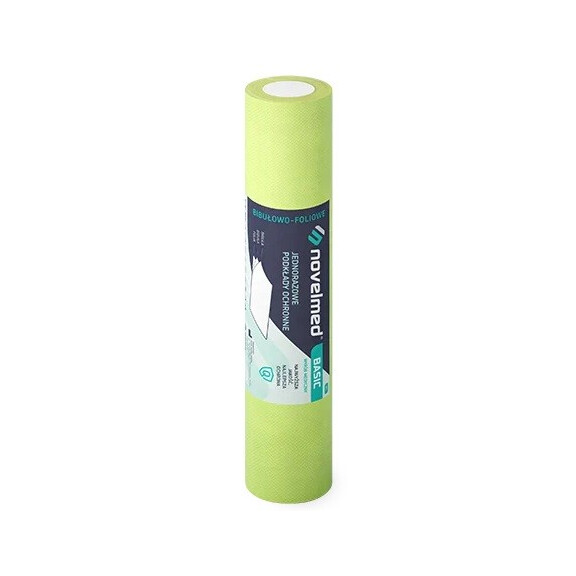 SEMA Podkłady bibułowo-foliowe Novelmed BASIC 50x50 cm na rolce Limonkowy