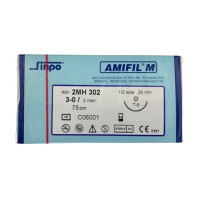 Amifil M 3/0 nici stomatologiczne niewchłanialne, niebieskie T-5 26mm 75cm 1/2 koła