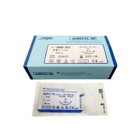 Amifil M 2/0 nici chirurgiczne niewchłanialne, niebieskie CE-10 30mm 75cm 3/8 koła