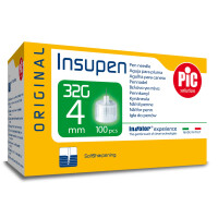 Igły do penów insulinowych Insupen PiC Solution 100 szt. 100 szt. 0.23x4mm 32G