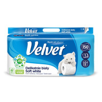 Velvet Papier toaletowy Delikatnie Biały 8 szt.