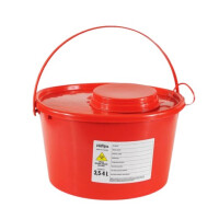 Intergos Czerwony pojemnik na odpady medyczne 3.5 l