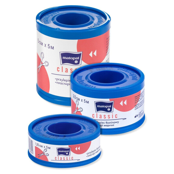 Matopat Classic Tkaninowy przylepiec na szpulce 1.25cm x 5m 1 szt.