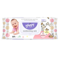 Chusteczki nasączone Bella Baby Happy z proteinami owsa i panthenolem 64 szt. 64 szt.