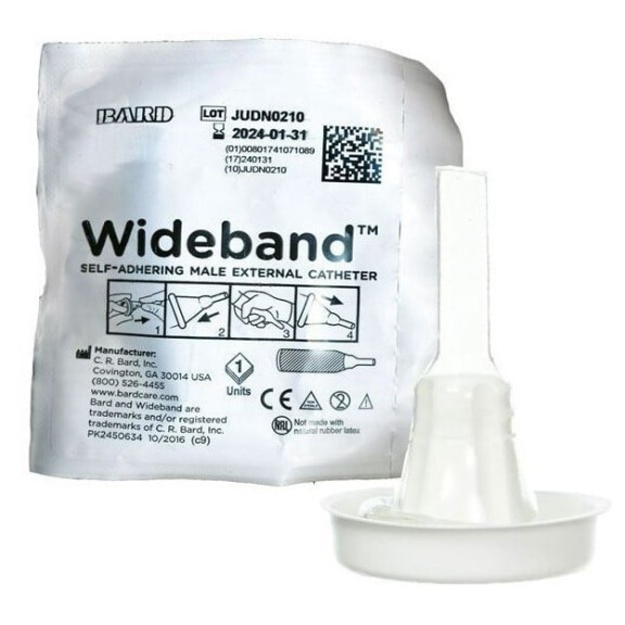 Cewnik urologiczny zewnętrzny dla mężczyzn 100% silikonowy Bard Wideband 1 szt. 41 mm