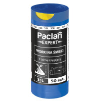Paclan EXPERT Worki na śmieci z taśmą ściągającą 50 szt. 35 l Niebieski