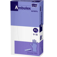 Ambulex Nitryl Rękawiczki nitrylowe jednorazowe fioletowe 100 szt. XL 100 szt. Fioletowy