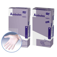 Ambulex Vinyl Rękawiczki jednorazowe winylowe 100 szt. L Biały Tak