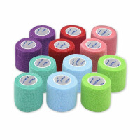 Bandaż elastyczny, samoprzylepny, jednorazowy SoftMed Mix kolorów II 5cm x 4.5m 12 szt.