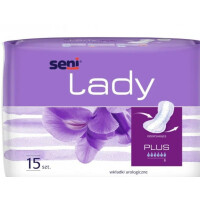 20x Wkładki urologiczne dla kobiet Seni Lady Plus 15 szt. (15 szt., 20.5x42cm)