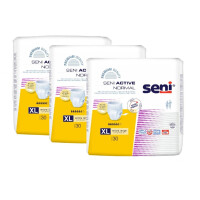 3x Majtki chłonne Seni Active Normal zakładane jak bielizna 30 szt. rozm. XL (30 szt., XL)