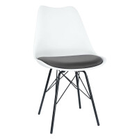 Krzesło w stylu skandynawskim MSA-026 biało-czarne