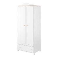 Szafa dwudrzwiowa LUNA LN-12 biały/różowy