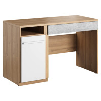 Biurko PLANO PN-06 dąb nash/mitu grey/biały