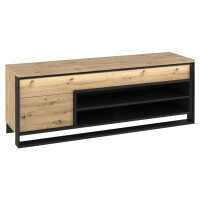 Szafka RTV QUANT QA-04 dąb artisan/czarny