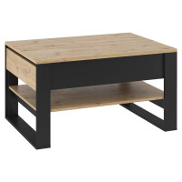 Stolik kawowy QUANT QA-09 dąb artisan/czarny