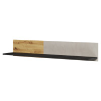 Półka QUBIC QB-09 dąb artisan/silk flu/raw steel