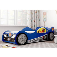 Łóżko samochód MONZA MINI, materac | Niebieski