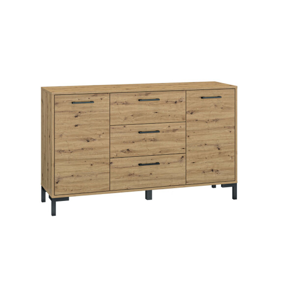 Komoda loftowa NEVIO 12 dąb artisan/czarny