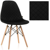 Krzesło skandynawskie EAMES EM01N | Czarny welur | Outlet