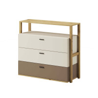 Komoda młodzieżowa LENNY LY-06 | Dąb artisan + beż + truflowy