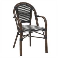 Krzesło CAFE PARIS ARM brązowe rattan