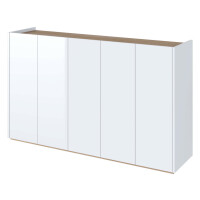 Komoda EASY EA-01 z oświetlaniem biały połysk/dąb scandi